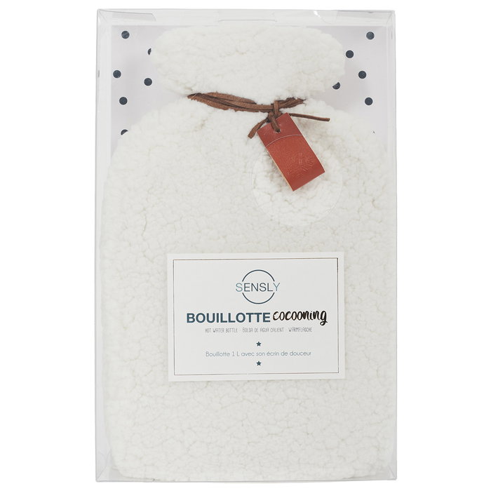 Sensly Bolsa Agua Caliente 1 L con Funda de Borreguito