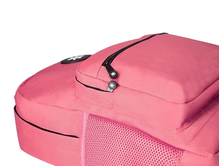 Antartik Mochila escolar con asa y bolsillo frontal con cremallera, color Coral, 320x140x430 mm