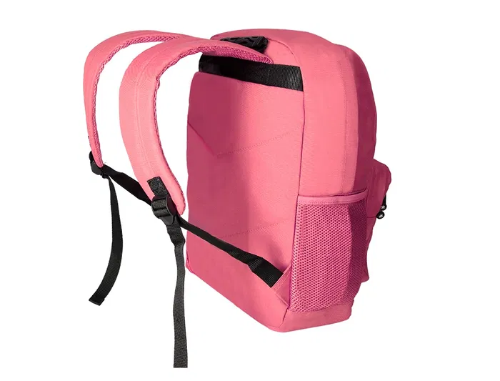 Antartik Mochila escolar con asa y bolsillo frontal con cremallera, color Coral, 320x140x430 mm