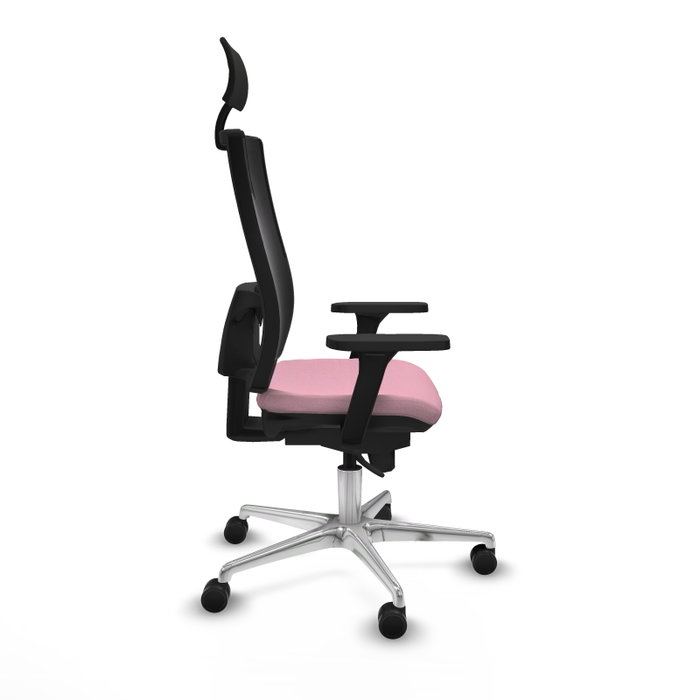 PIQUERAS Y CRESPO Silla de oficina Horna con mecanismo Sincro, Rosa y Negro