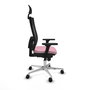 PIQUERAS Y CRESPO Silla de oficina Horna con mecanismo Sincro, Rosa y Negro
