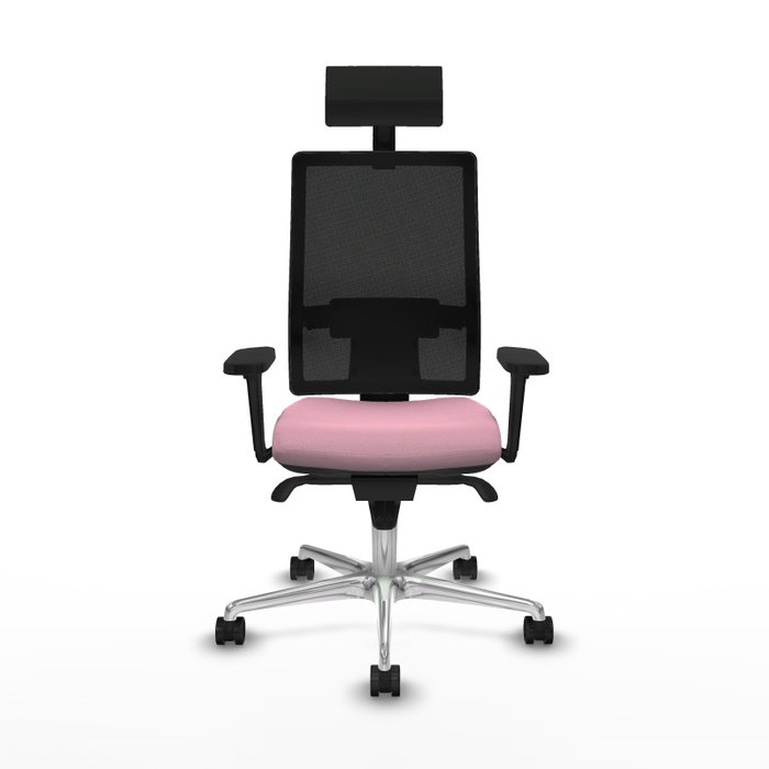 PIQUERAS Y CRESPO Silla de oficina Horna con mecanismo Sincro, Rosa y Negro