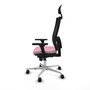 PIQUERAS Y CRESPO Silla de oficina Horna con mecanismo Sincro, Rosa y Negro