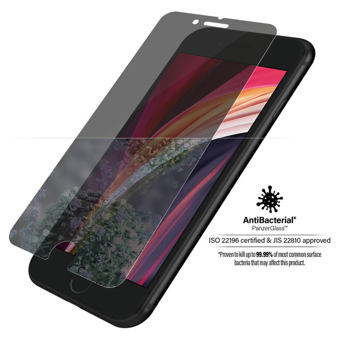 PanzerGlass Protector de Pantalla de Privacidad Super+ para iPhone 6, 6s, 7, 8 y SE (2020/2022) | Cristal Templado | Anti-Rayones | Anti-Huellas | Kit de Limpieza Incluido PanzerGlass Protector de Pantalla de Privacidad Super+ para iPhone 6, 6s, 7, 8 y SE (2020/2022) | Cristal Templado | Anti-Rayones | Anti-Huellas | Kit de Limpieza Incluido