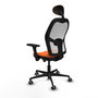 PIQUERAS Y CRESPO Silla de oficina Jorquera Naranja y Blanco