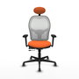 PIQUERAS Y CRESPO Silla de oficina Jorquera Naranja y Blanco