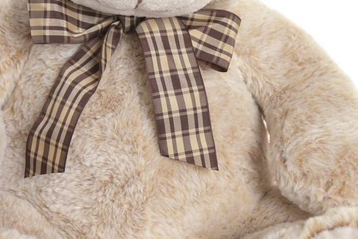 DKD Home Decor Peluche Baby Oso Beige Gris 34 x 42 x 32 cm (6 Unidades)
