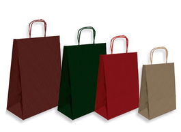 Bolsa De Papel Andina Kraft Liso 32X40X14 Cm Rojo Paquete De 50