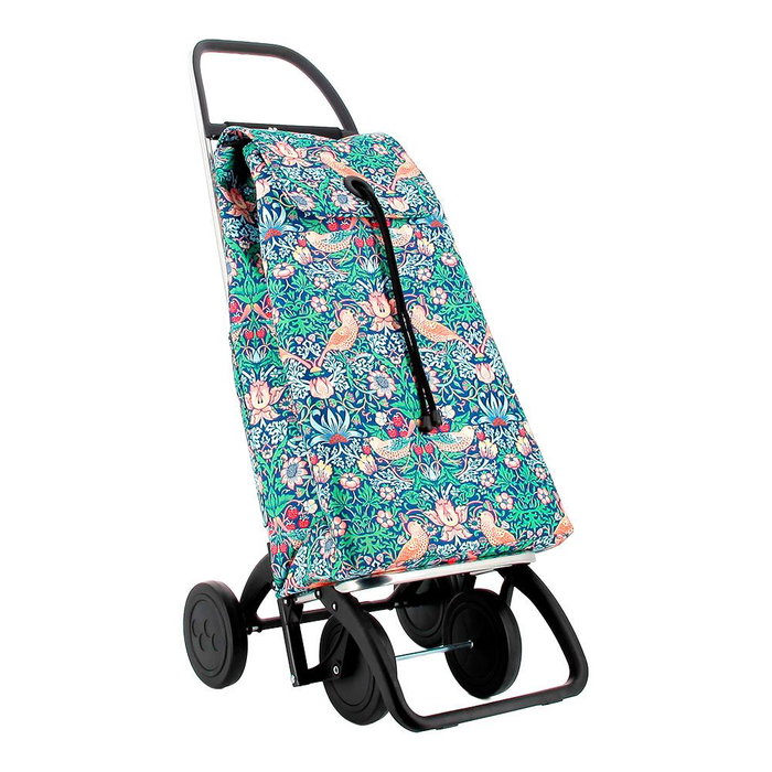 Rolser Carro de la Compra i-max MF 4 Plegable, Aluminio, Diseño William Morris - Birds
