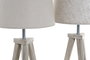 DKD Home Decor Lampara Sobremesa Sixties Beige Crema 30 x 57 x 30 cm (2 Unidades)