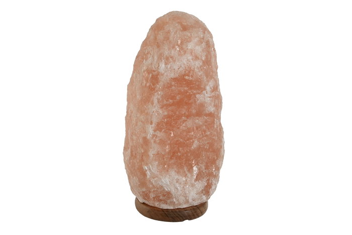 DKD Home Decor - Lámpara de Sal del Himalaya Sobremesa, Estilo Árabe, Rosa Natural, Incluye Bombilla E14, 17x35x17 cm