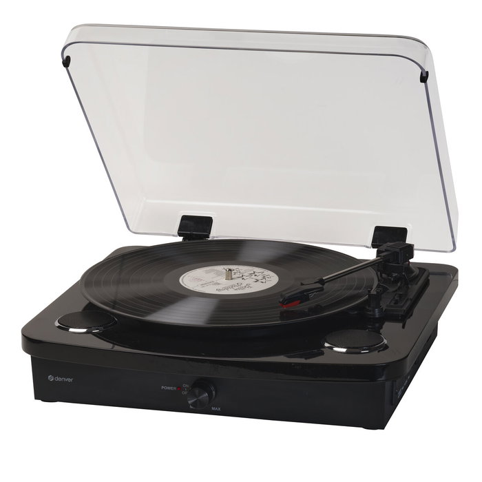 Denver VPL-230B Tocadiscos Vinilo Semiautomático Negro con Bluetooth, USB, MP3, Altavoces y 3 Velocidades (33 1/3, 45, 78 RPM) Denver VPL-230B Tocadiscos Vinilo Semiautomático Negro con Bluetooth, USB, MP3, Altavoces y 3 Velocidades (33 1/3, 45, 78 RPM)