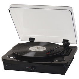 Denver VPL-230B Tocadiscos Vinilo Semiautomático Negro con Bluetooth, USB, MP3, Altavoces y 3 Velocidades (33 1/3, 45, 78 RPM)