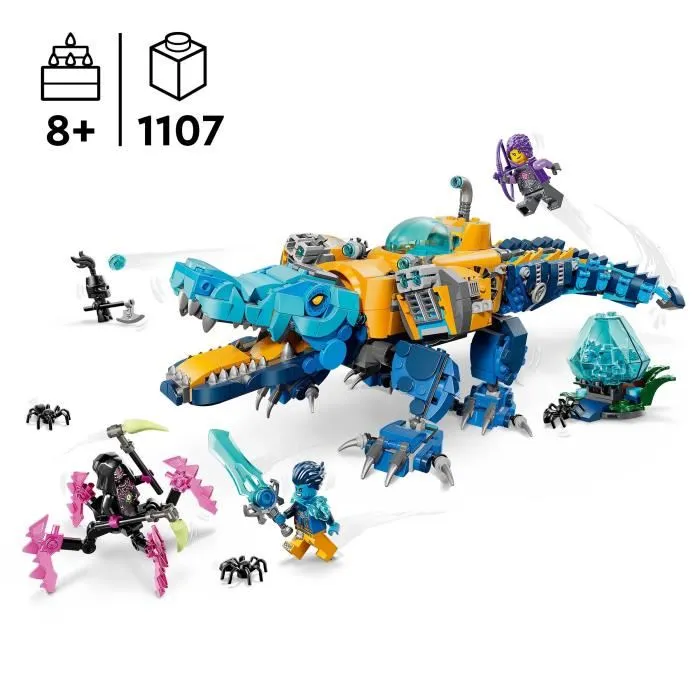 LEGO 71512 - Set de Construcción LEGO DREAMZzz Submarino Cocodrilo, Juguete 2 en 1 para Niños de 8+ Años