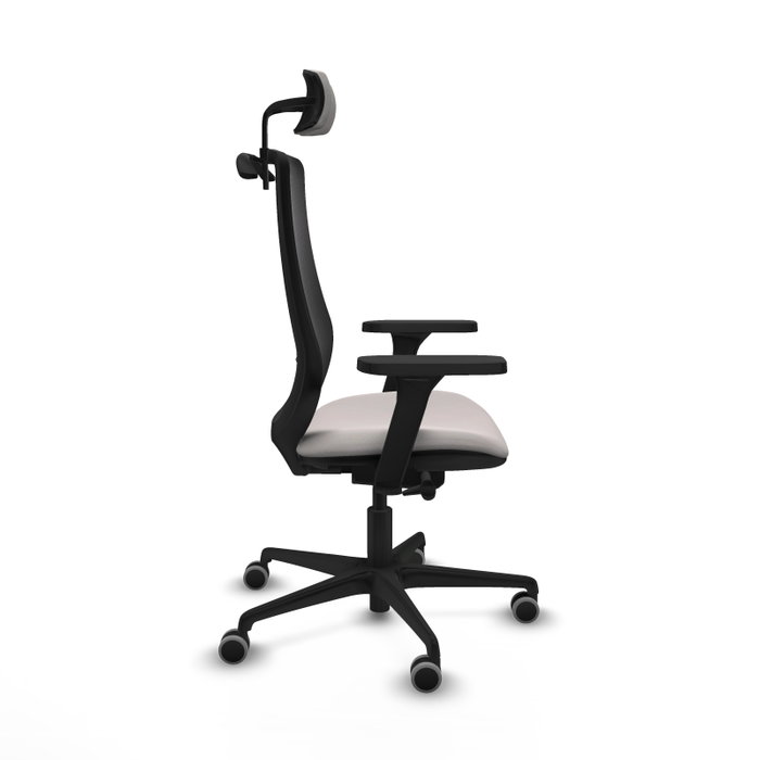 PIQUERAS Y CRESPO Silla de oficina Mardos con mecanismo Sincro/Traslack Blanco/Negro