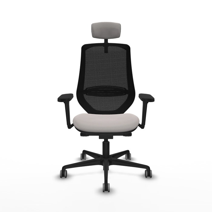 PIQUERAS Y CRESPO Silla de oficina Mardos con mecanismo Sincro/Traslack Blanco/Negro