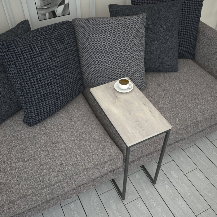 Hanah Home Sea Oak Mesa Auxiliar Industrial Roble Tablero Melamina Metal Ruedas 46x62x26cm Hanah Home Sea Oak Mesa Auxiliar Industrial Roble Tablero Melamina Metal Ruedas 46x62x26cm