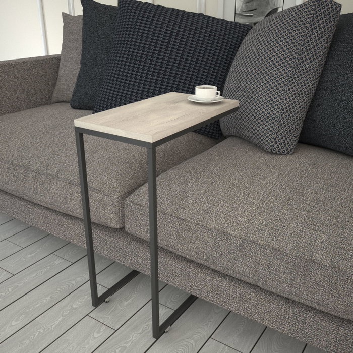 Hanah Home Sea Oak Mesa Auxiliar Industrial Roble Tablero Melamina Metal Ruedas 46x62x26cm Hanah Home Sea Oak Mesa Auxiliar Industrial Roble Tablero Melamina Metal Ruedas 46x62x26cm