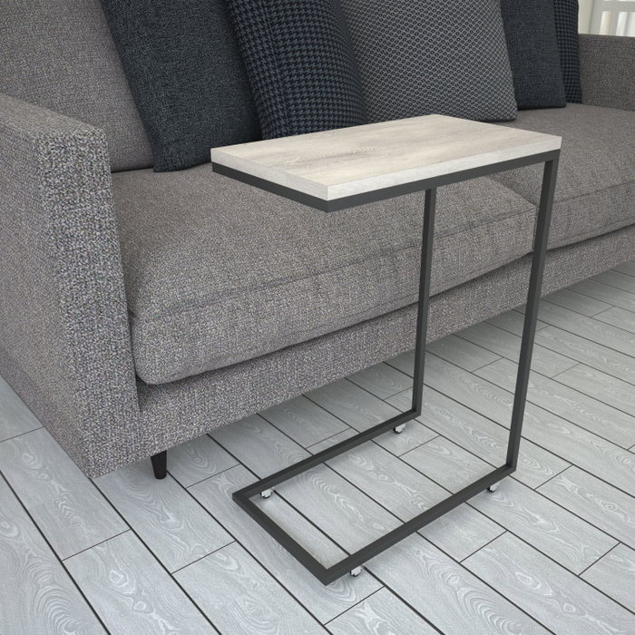 Hanah Home Sea Oak Mesa Auxiliar Industrial Roble Tablero Melamina Metal Ruedas 46x62x26cm Hanah Home Sea Oak Mesa Auxiliar Industrial Roble Tablero Melamina Metal Ruedas 46x62x26cm