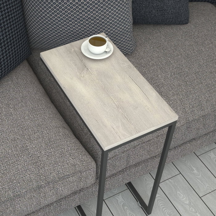 Hanah Home Sea Oak Mesa Auxiliar Industrial Roble Tablero Melamina Metal Ruedas 46x62x26cm Hanah Home Sea Oak Mesa Auxiliar Industrial Roble Tablero Melamina Metal Ruedas 46x62x26cm