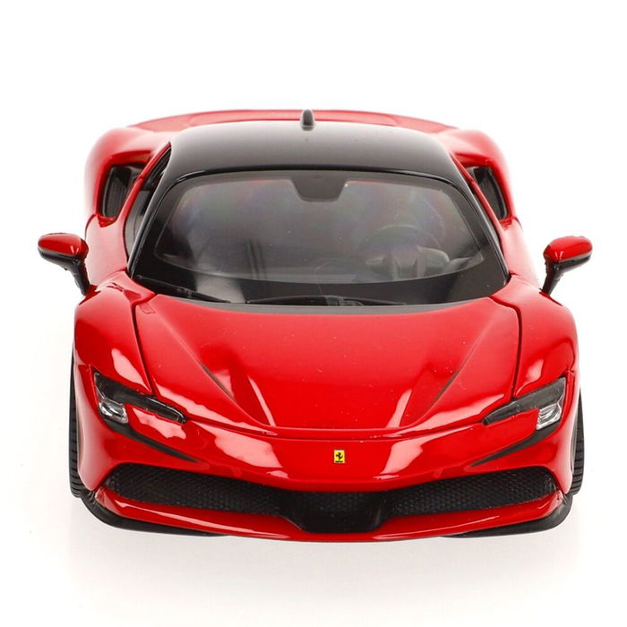 BURAGO Ferrari SF 90 Stradale Coche a Escala 1:24 con Apertura de Puertas Manual, Tamaño 24x12x10cm para +3 Años