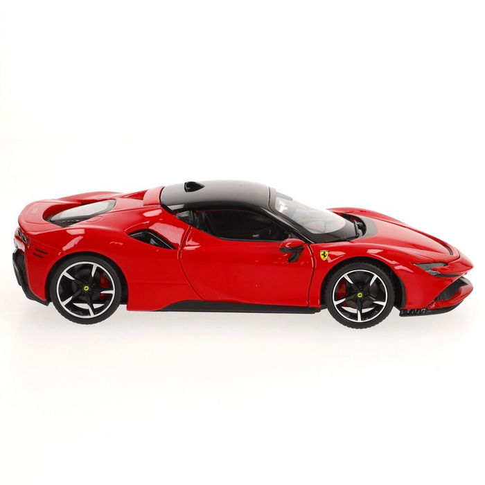 BURAGO Ferrari SF 90 Stradale Coche a Escala 1:24 con Apertura de Puertas Manual, Tamaño 24x12x10cm para +3 Años