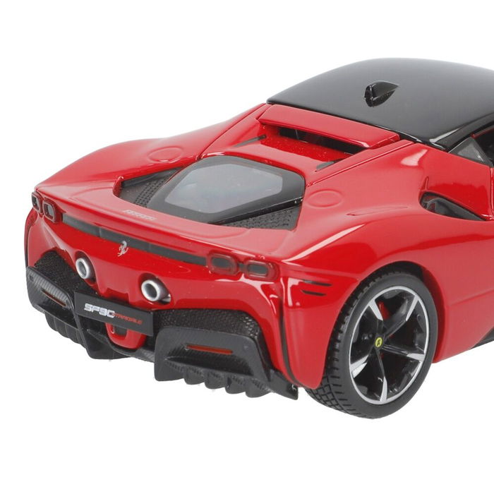 BURAGO Ferrari SF 90 Stradale Coche a Escala 1:24 con Apertura de Puertas Manual, Tamaño 24x12x10cm para +3 Años
