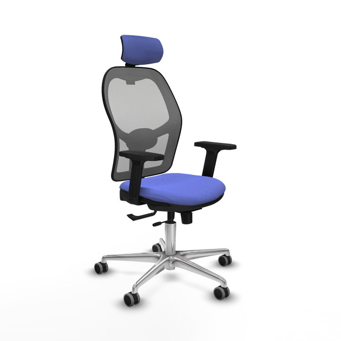 PIQUERAS Y CRESPO Silla de oficina Jorquera con mecanismo Sincro/Traslack, Azul claro y Gris PIQUERAS Y CRESPO Silla de oficina Jorquera con mecanismo Sincro/Traslack, Azul claro y Gris