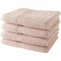 Today Juego de 4 toallas de baño 100% algodón Rosa arena 50x100 cm