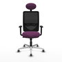 PIQUERAS Y CRESPO Silla de oficina Zulema con Mecanismo Sincro, Morado y Negro