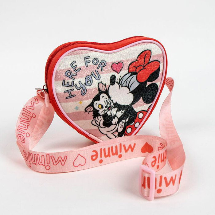 Cerdá Bolso Corazón Minnie Disney 15x14x4cm 80% Poliéster 20% PU