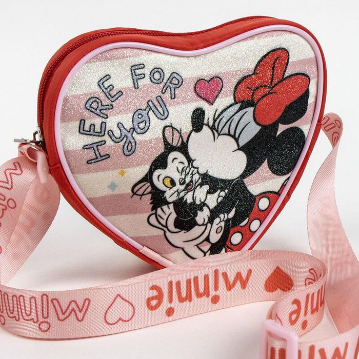 Cerdá Bolso Corazón Minnie Disney 15x14x4cm 80% Poliéster 20% PU