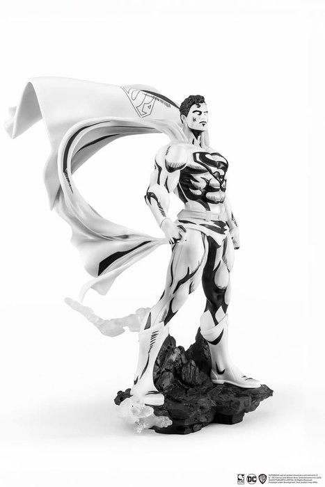 Pure Arts El hombre de acero PX Estatua Superman Black & White Version 36 cm