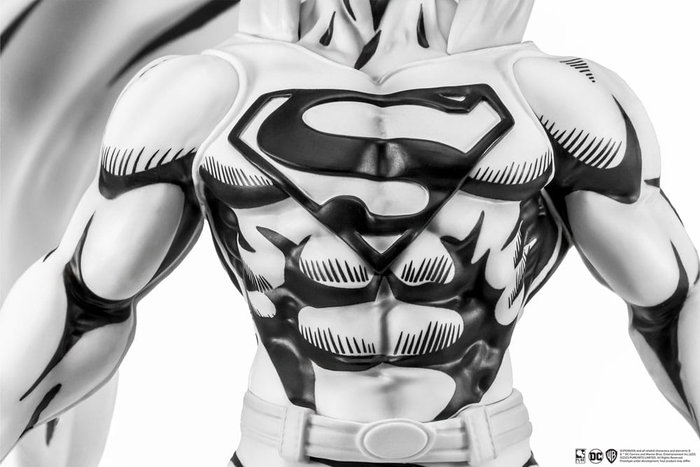 Pure Arts El hombre de acero PX Estatua Superman Black & White Version 36 cm