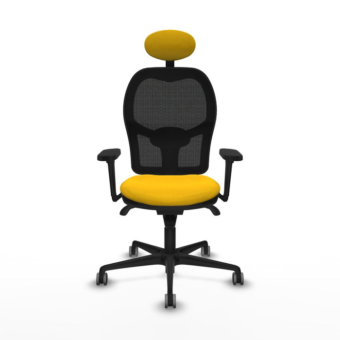 PIQUERAS Y CRESPO Silla de oficina Jorquera con mecanismo Sincro, Amarillo y Negro PIQUERAS Y CRESPO Silla de oficina Jorquera con mecanismo Sincro, Amarillo y Negro