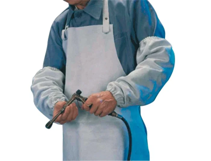 Faru Manguito para Soldador de Cuero al Cromo, Puño Elástico y Cordón, Protección Brazo, 110x135x360 mm