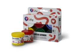 Pintura Acrilica Tcolors 40 Ml Estuche Surtido De 6