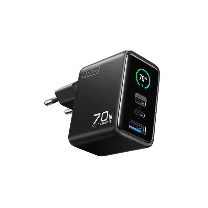 Iniu Cargador Display Leopard 70W 2 USB-C + 1 USB-A Iniu Cargador Display Leopard 70W 2 USB-C + 1 USB-A