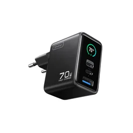 Iniu Cargador con Display Leopard 70W con 2 USB-C + 1 USB-A