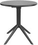 DKD Home Decor Mesa Terraza y Jardin Negro Metal y PP 80 x 75 x 80 cm