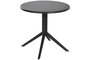 DKD Home Decor Mesa Terraza y Jardin Negro Metal y PP 80 x 75 x 80 cm