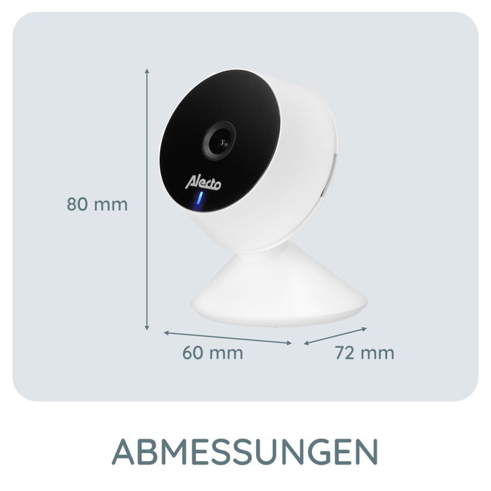 Alecto SMARTBABY5 Monitor de Bebé Wi-Fi con Cámara, Blanco