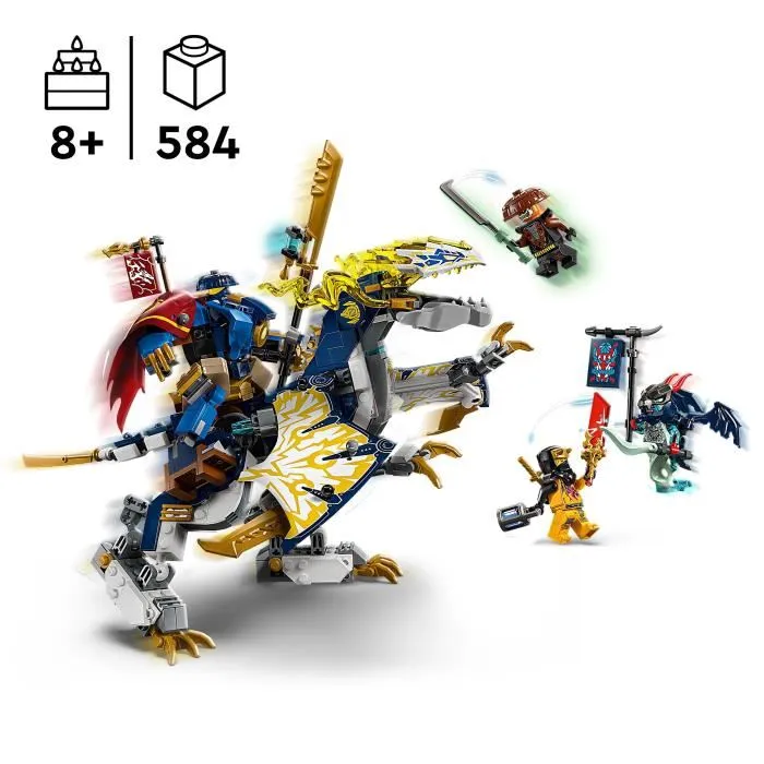 Lego NINJAGO 71843 Robot Jinete de Dragón de Rogue Set de construcción para niños de 8 años
