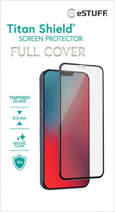 eSTUFF Titan Shield Protector de Pantalla para iPhone 12 Pro Max de Cristal Templado 9H Compatible con Fundas