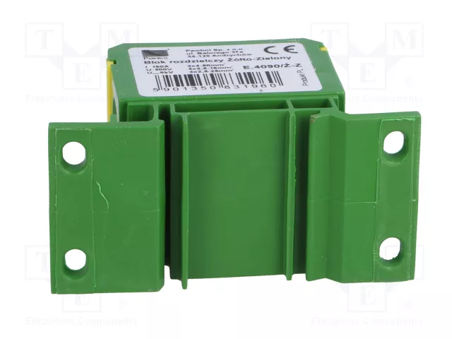 PAWBOL Bloque de Distribución 160A 600V Amarillo-Verde