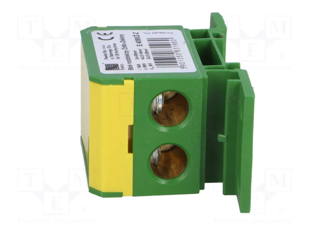 PAWBOL Bloque de Distribución 160A 600V Amarillo-Verde