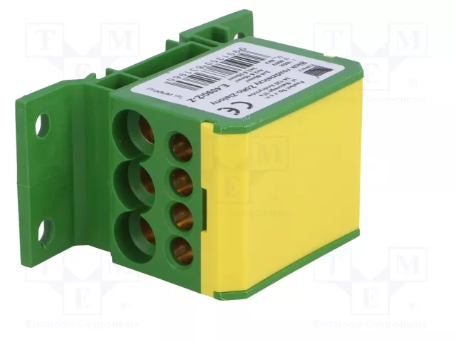 PAWBOL Bloque de Distribución 160A 600V Amarillo-Verde