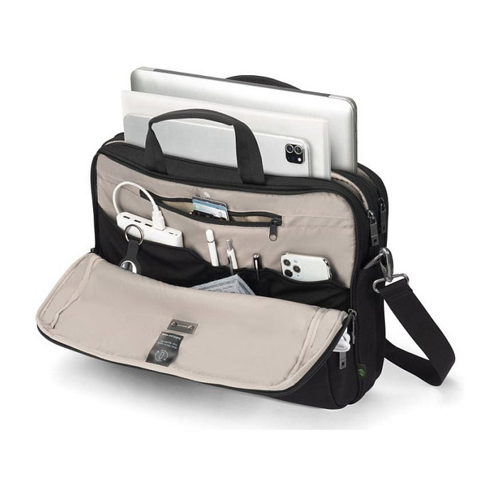 Dicota Top Traveller FIVE 14-16 D32166-RPET - Maletín para Portátil 16 Pulgadas, Negro, Hecho con Poliéster Reciclado