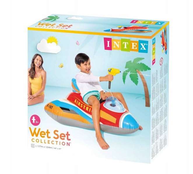 Intex Figura Hinchable Avion con Lanzador de Agua 117x104cm