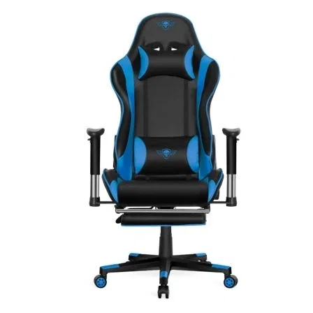SILLA SPIRIT OF GAMER SIEGE HORNET BLUE - INCLINACIÓN / ALTURA / BRAZOS REGULABLES - REPOSAPIES INCORPORADO - HASTA 120KG